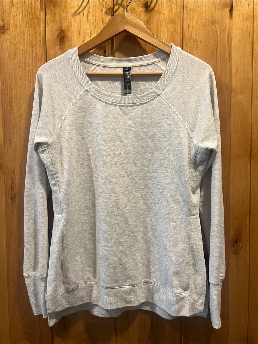 Yogalicious Light Gray Crewneck Pullover Sweatshirt - Women’s Medium